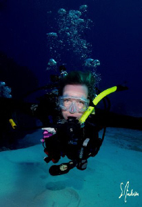 The only mermaid I know of .... My wife approaches my cam... by Steven Anderson 